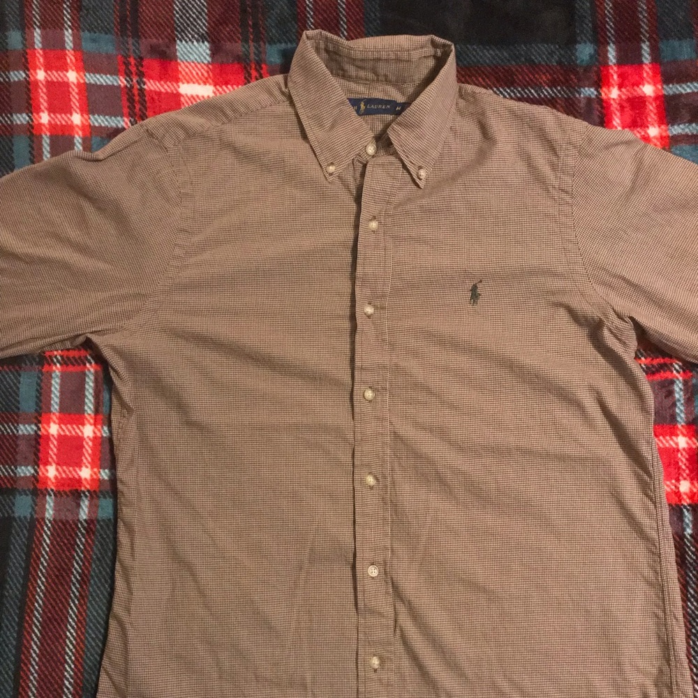 Men’s Ralph Lauren Houndstooth Dress Shirt - Sz. M